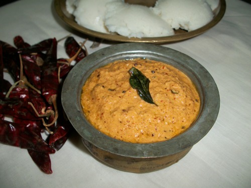 garlic chutney served in a bowl