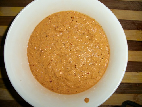 garlic chutney taken in a bowl