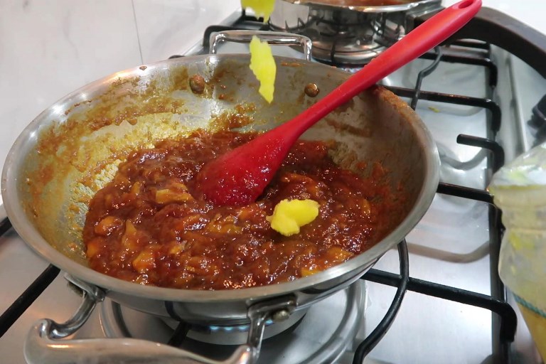 add ghee and cook