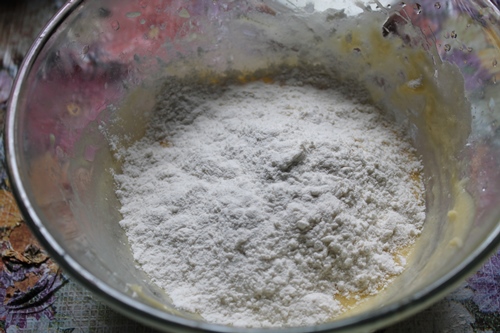 add ⅓rd of dry ingredients