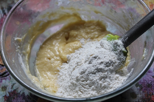 add ⅓ rd of the dry ingredients