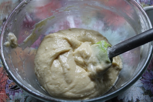 cake batter ready
