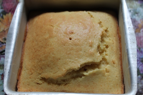 bake cake till cooked