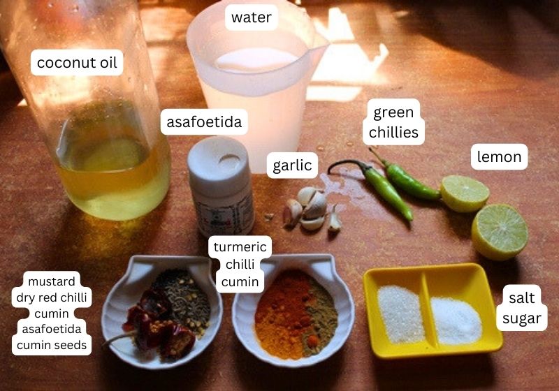 ingredients for making lemon rasam