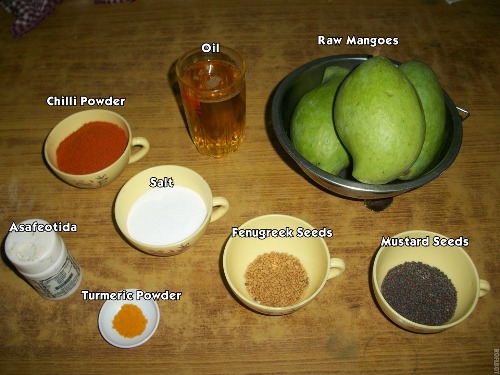 ingredients for mango pickle
