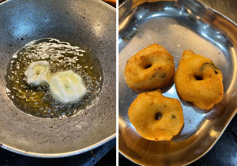 How to Shape Medu Vada Using Hands 3