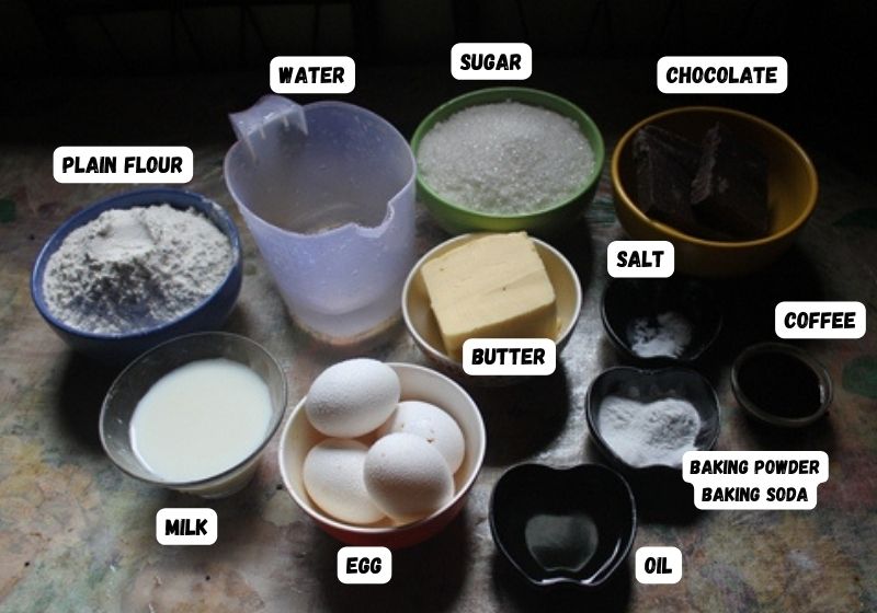 ingredients for mud cake
