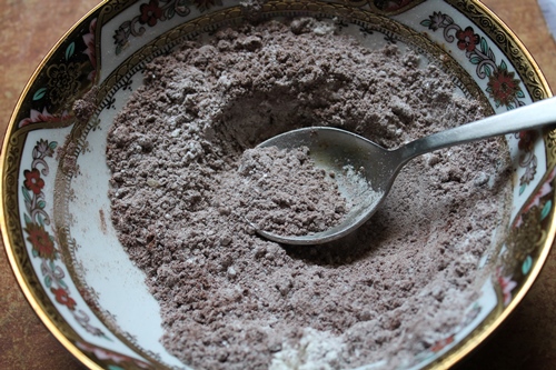 dry ingredients for mug cake