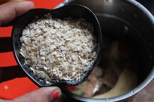 add in roasted oats