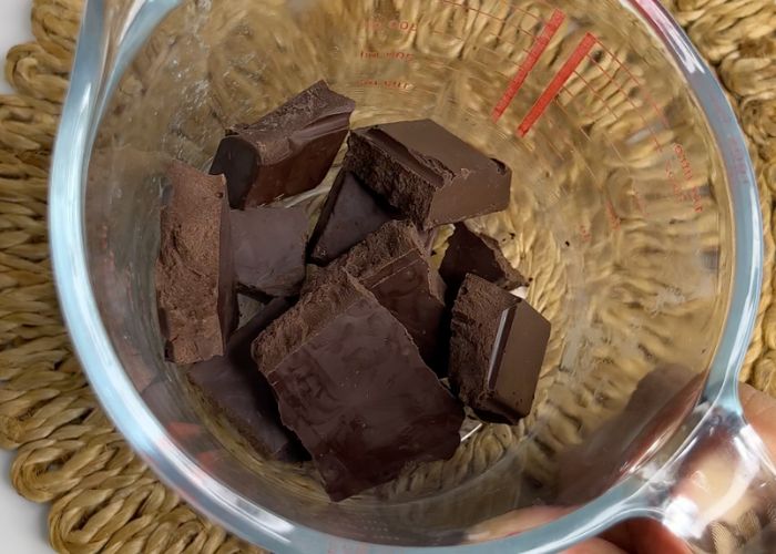 take chocolate in a bowl