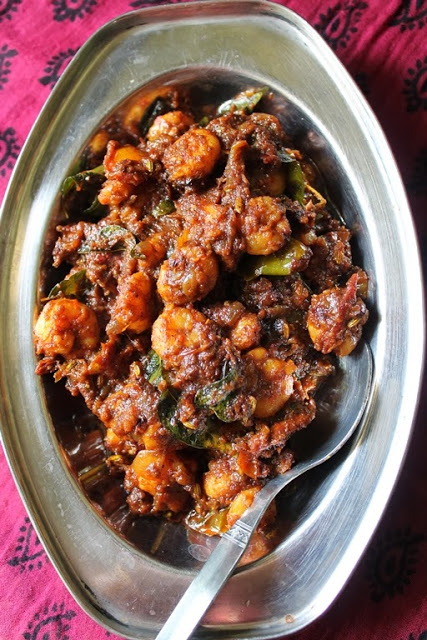 prawn masala made and served in a bowl