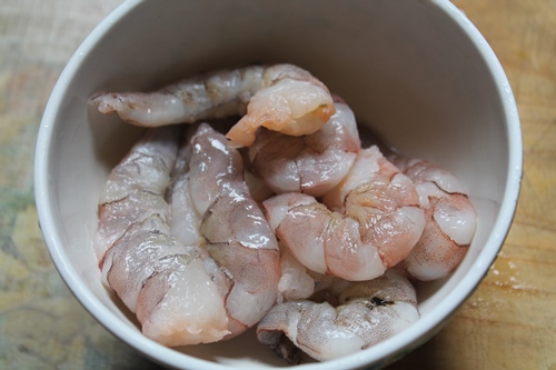 cleaned prawns