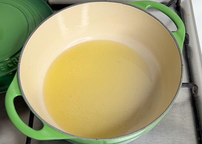 heat ghee or oil