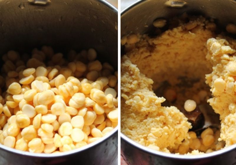 grind chana dal to a coarse mix