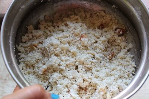 mix milk into the rava mix