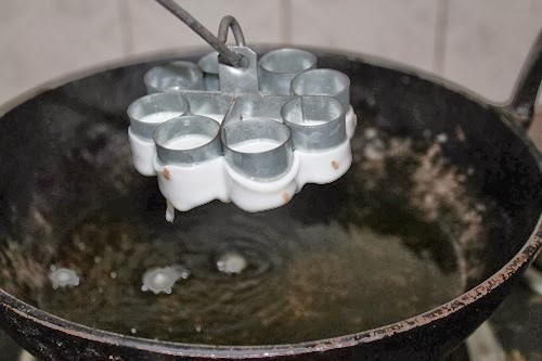 batter coated in achappam mould