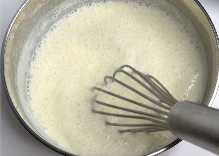 whisk vanilla into the custard