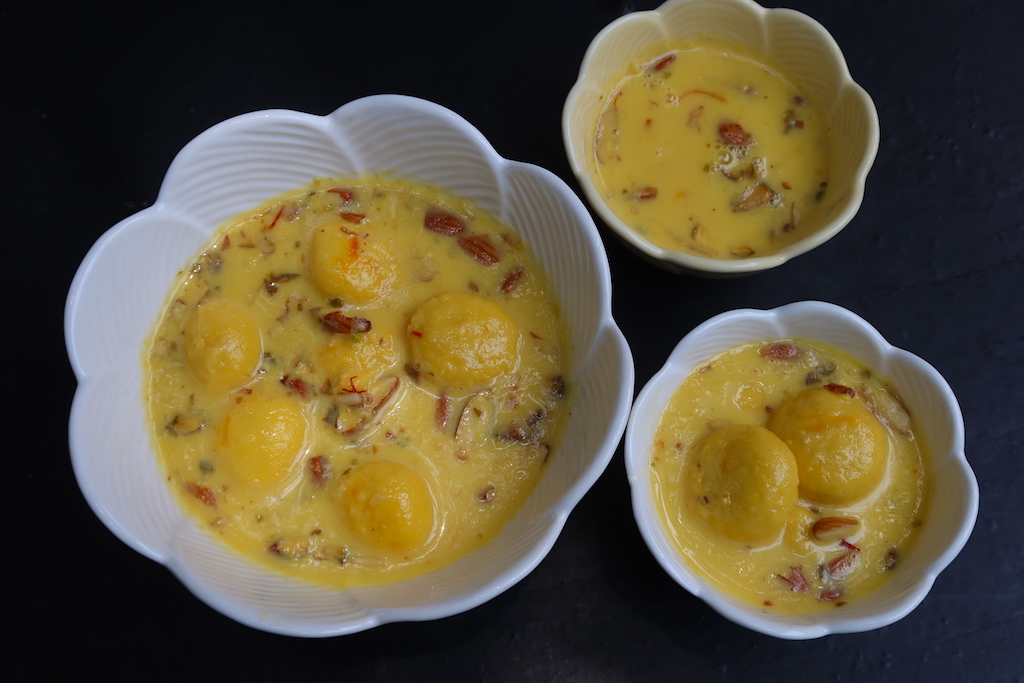 rasmalai made and served