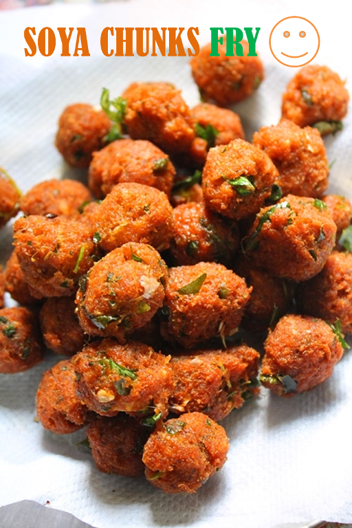 crispy fried soya chunks fry