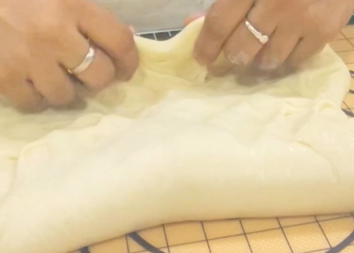 spread dough and fold