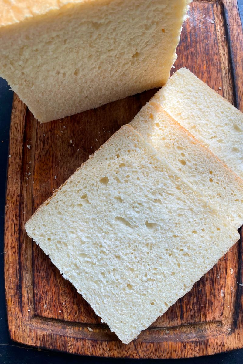 close look of pullman loaf bread
