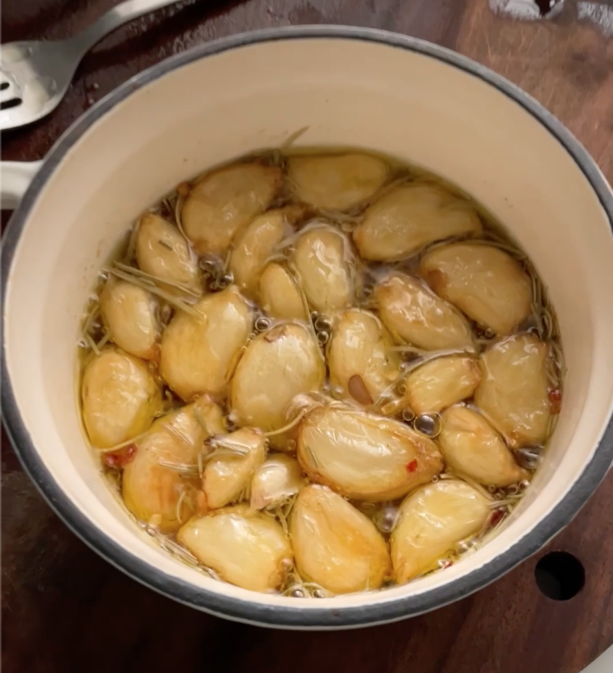 Easy Garlic Confit & Shallot Confit - Garlic & Zest