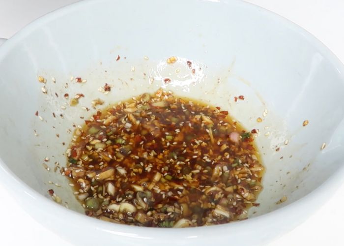 chilli oil is ready for making chilli oil noodles