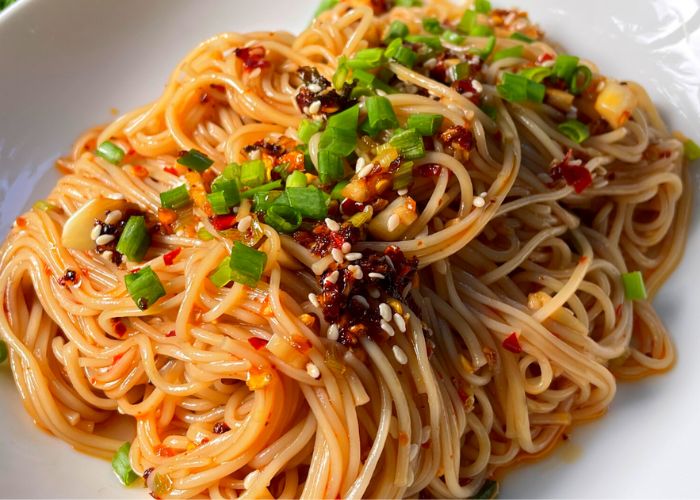 chilli oil noodles is ready