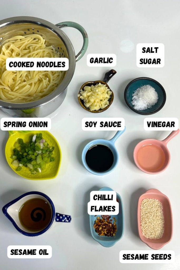 ingredients for chilli oil noodles
