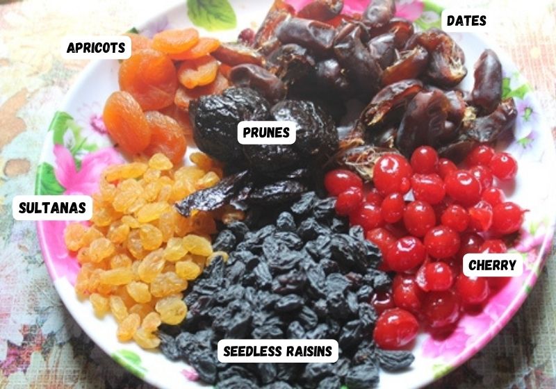 array of dried fruits
