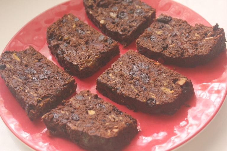 Chocolate Fruit Cake (without Eggs)