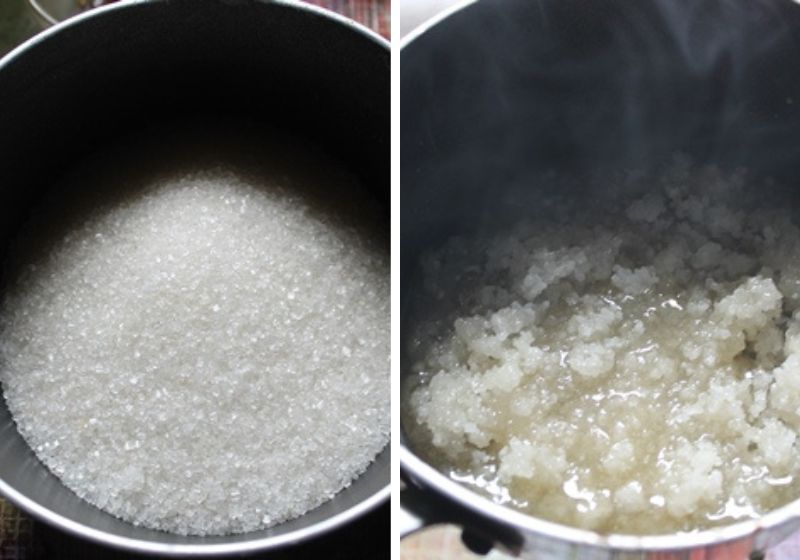 make caramel. Heat sugar in a sauce pan