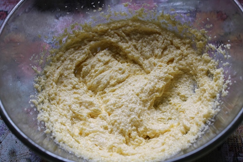 whipped butter sugar mix