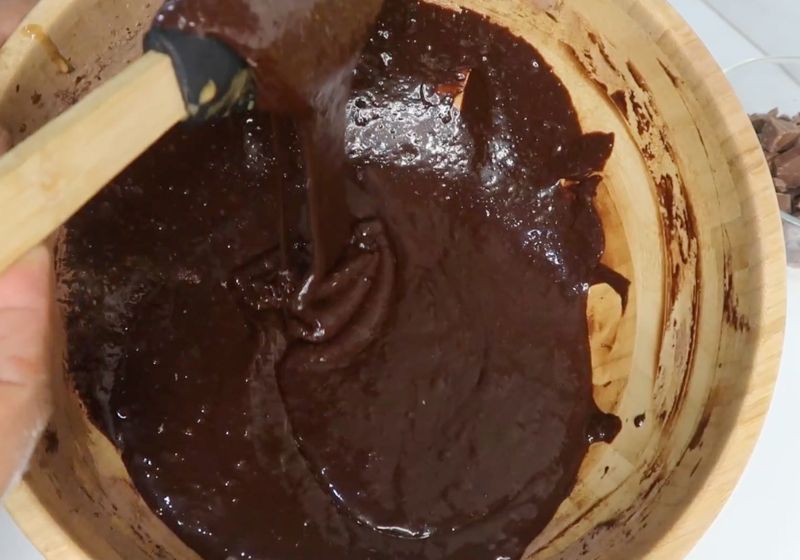 brownie batter mixed