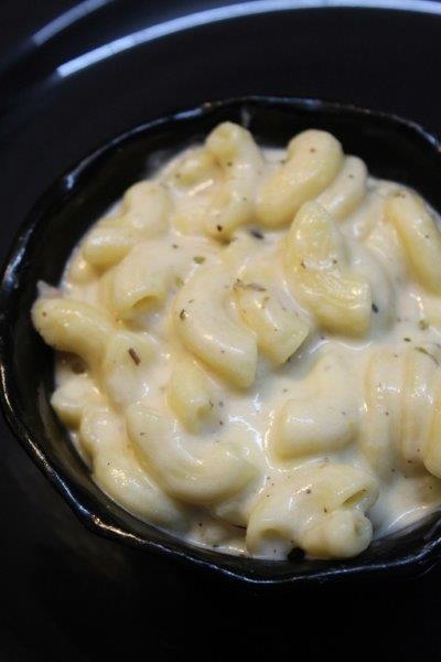 close shot of creamy Mac and Cheese