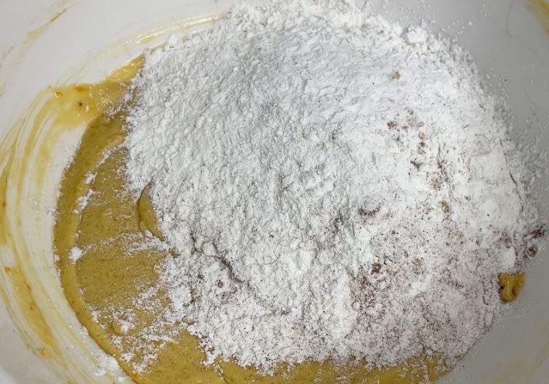 add flour to butter mixture
