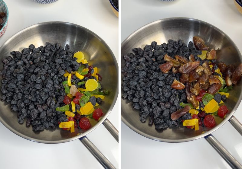 take dry fruits in a pan