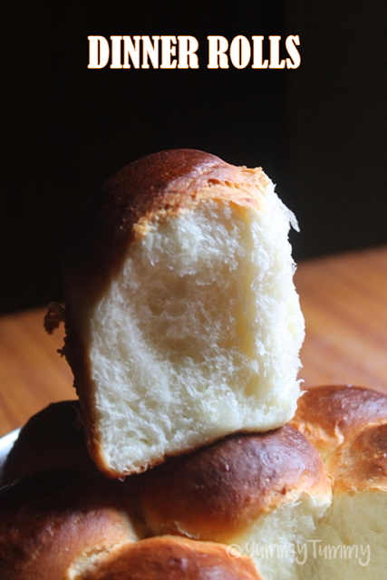 close look dinner rolls without eggs
