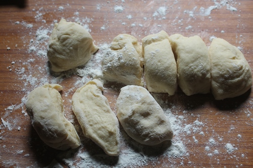 divide dough into equal portions