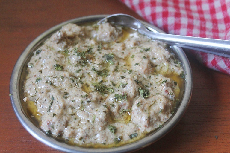 afghani chicken served in a katori