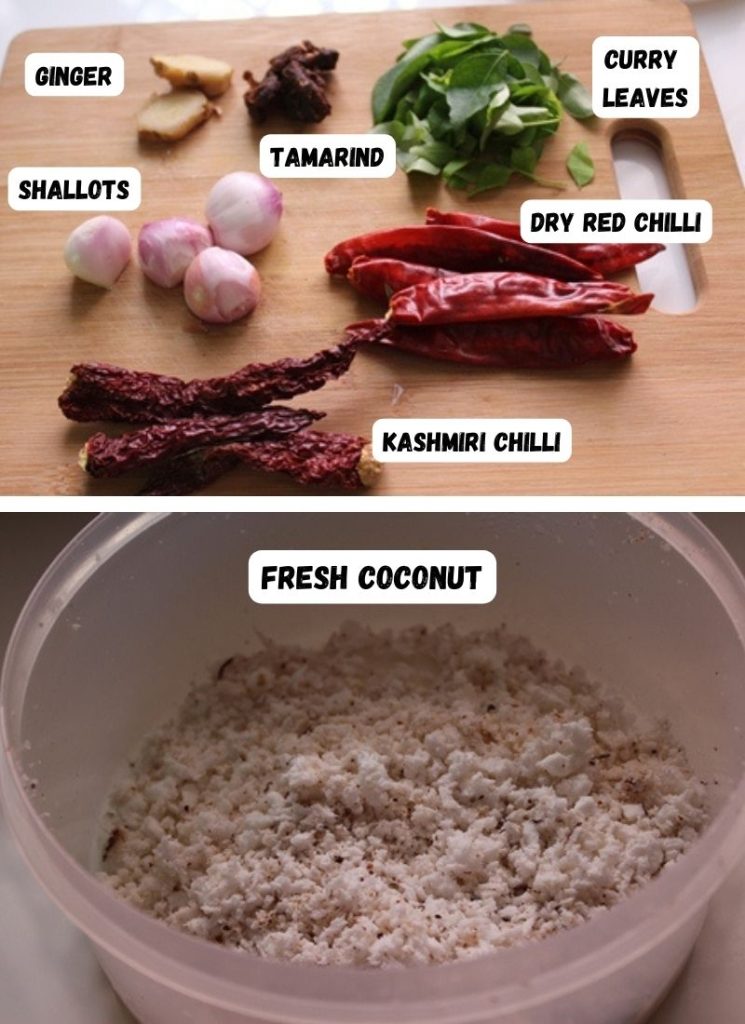 ingredients for thengai chammanthi