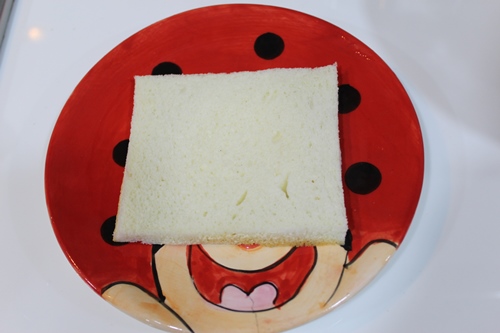 place bread slice
