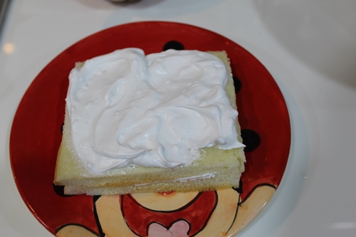 spread whipped cream on top