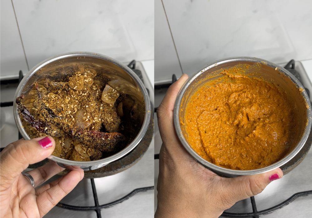 ennai kathirikai kulambu masala paste ground