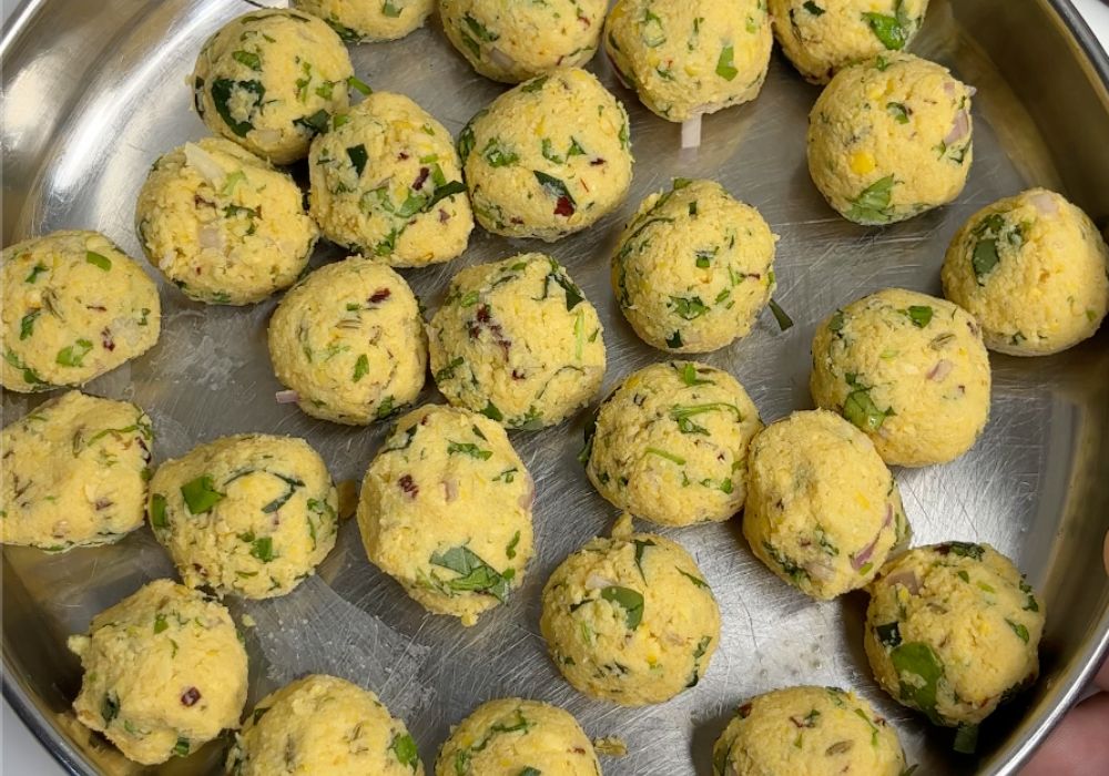 dal mixture shaped in balls