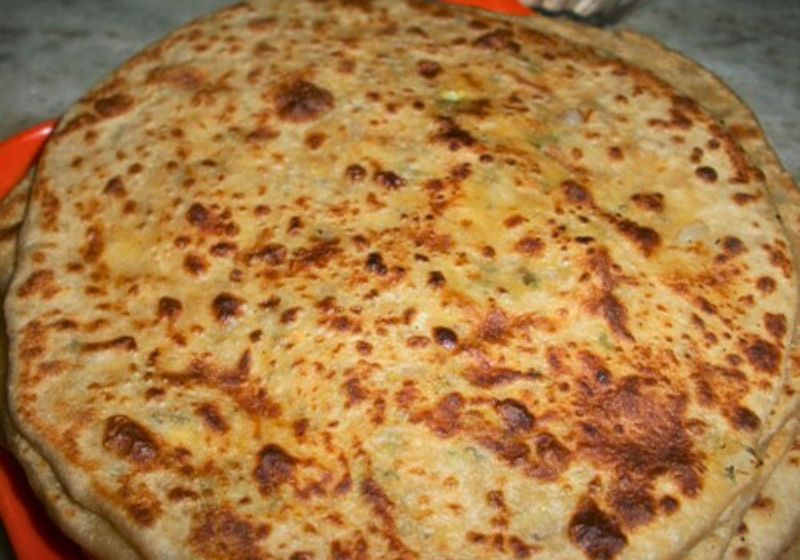 stacks of hot aloo paratha