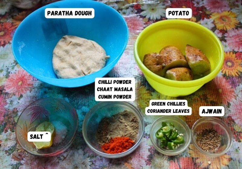 ingredients for making aloo paratha