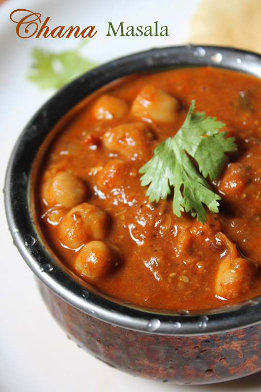 chana masala close shot