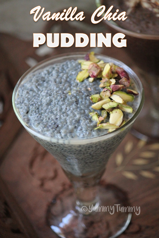 close shot of chia pudding