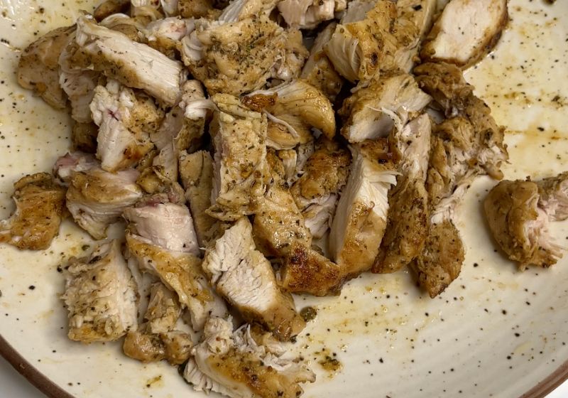 cut chicken into chunks